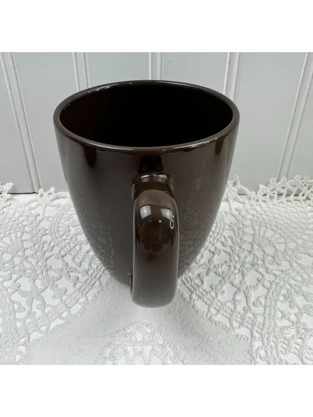 Corelle Set of 4 Stoneware Coffee Tea Mugs 11 Oz Brown Farmhouse MCM